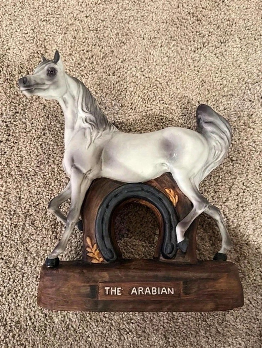 Western Distilling The Arabian Porcelain Horse Sculpture